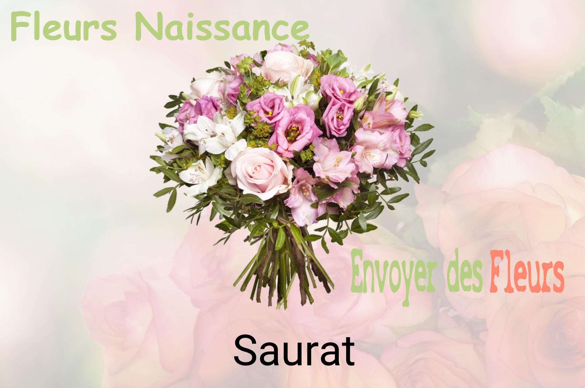 Bouquet de fleurs de naissance livré à Saurat